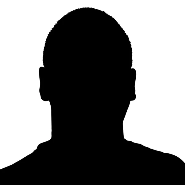 Silhouette de tête de homme — Image vectorielle