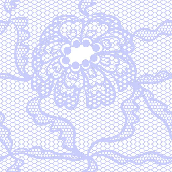 Patrón sin costura de tela de encaje azul vector — Archivo Imágenes Vectoriales