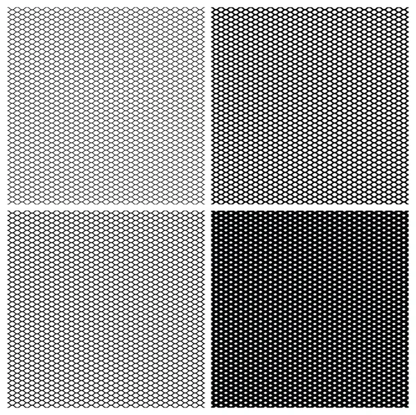 4 흑백 우아한 완벽 한 패턴의 집합 — 스톡 벡터
