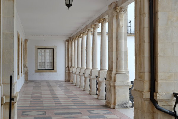 Overview of Patio das Escolas, Coimbra University, Portugal