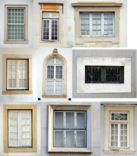 Vecchie finestre dell'Università di Coimbra — Foto Stock