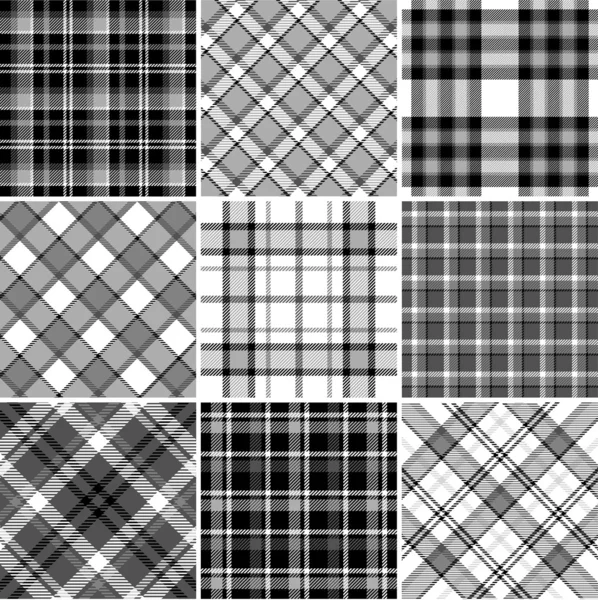 Чорно-білі плетені візерунки — стоковий вектор