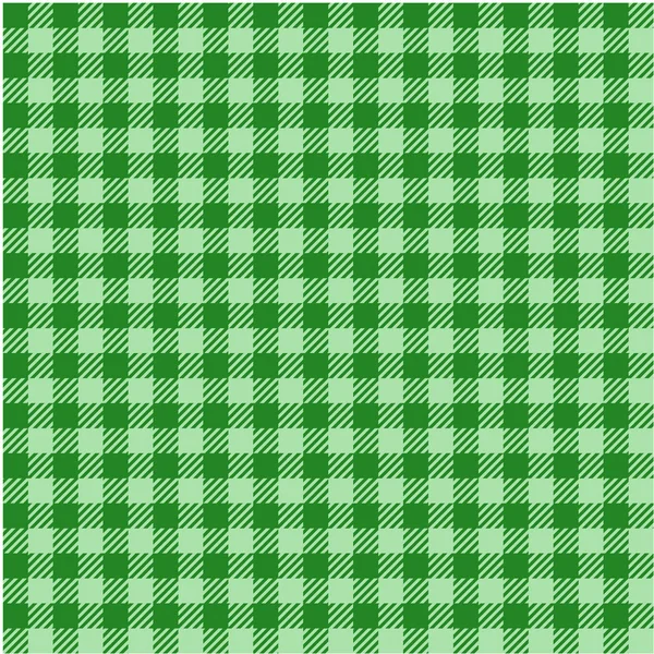 Pola kotak-kotak hijau - Stok Vektor