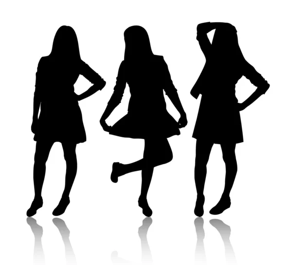 Silhouette de femmes — Image vectorielle