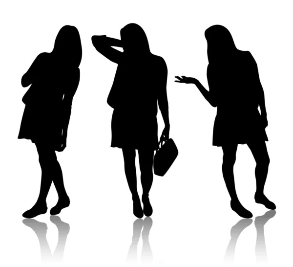 Silhouette de femmes — Image vectorielle
