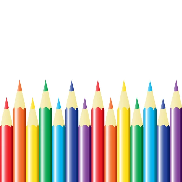 Sfondo con matite colorate — Vettoriale Stock