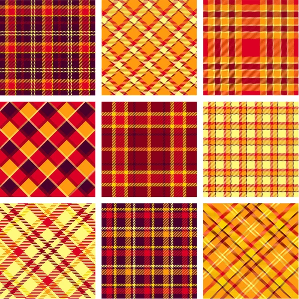 Bright plaid patterns — Stock Vector
