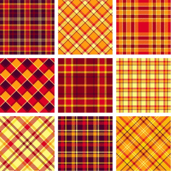 Modèles de plaid lumineux — Image vectorielle