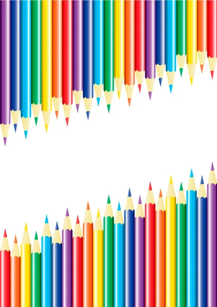 Fundo com lápis coloridos —  Vetores de Stock