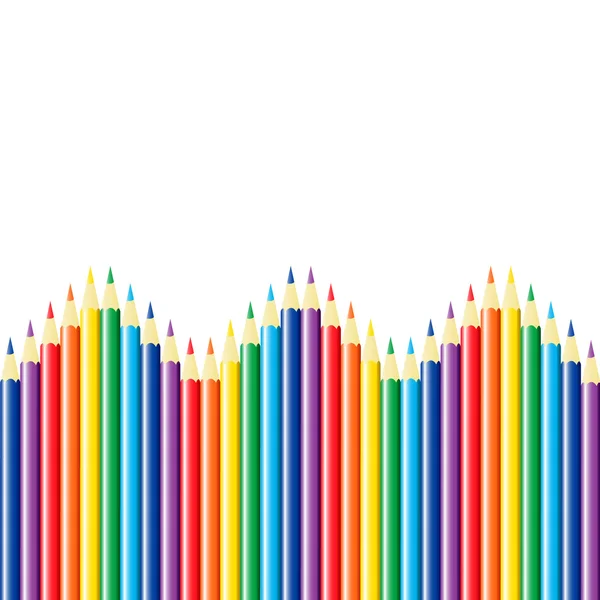 Renkli kalemlerle arka plan — Stok Vektör