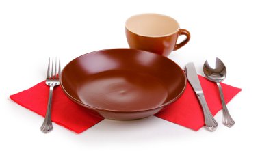 Tablo ayarı üzerinde beyaz izole