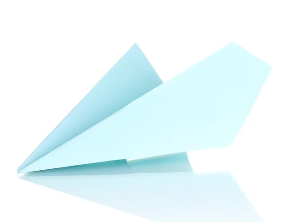 Origami avión de papel aislado en blanco — Foto de Stock