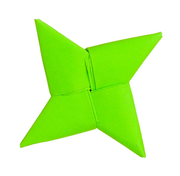 Origami gwiazda na białym tle — Zdjęcie stockowe