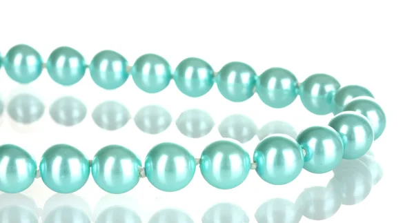Perlas azules hermosas aisladas en blanco —  Fotos de Stock
