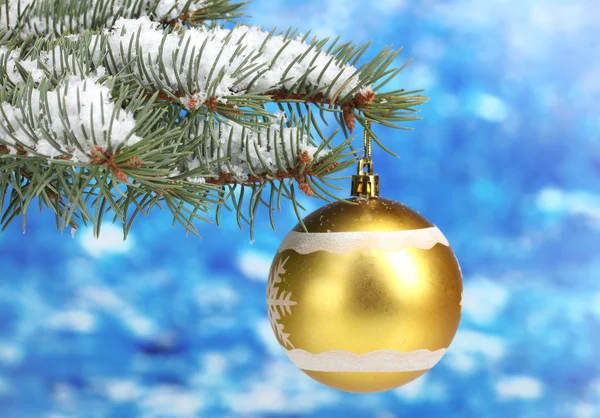 Mavi ağaç Noel top — Stok fotoğraf