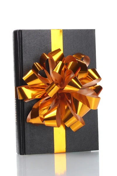Schwarzes Buch für Geschenk isoliert auf Weiß — Stockfoto