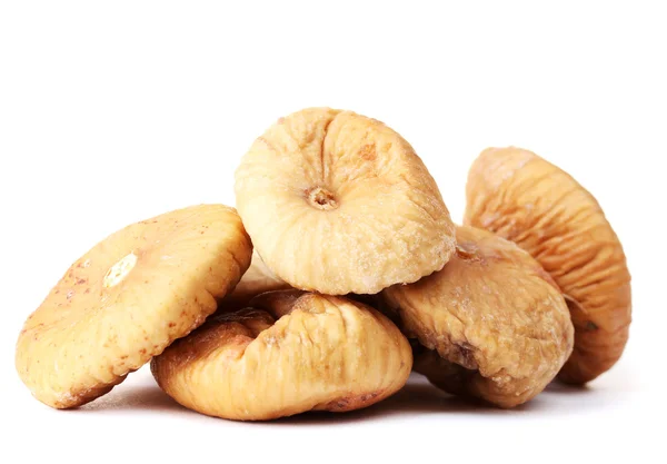 Delicious dried figs isolated on white — Stock Photo, Image