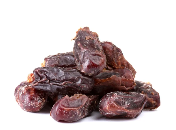 Delicious dried dates isolated on white — Stock Photo, Image