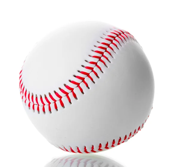 Beyzbol topu üzerinde beyaz izole — Stok fotoğraf