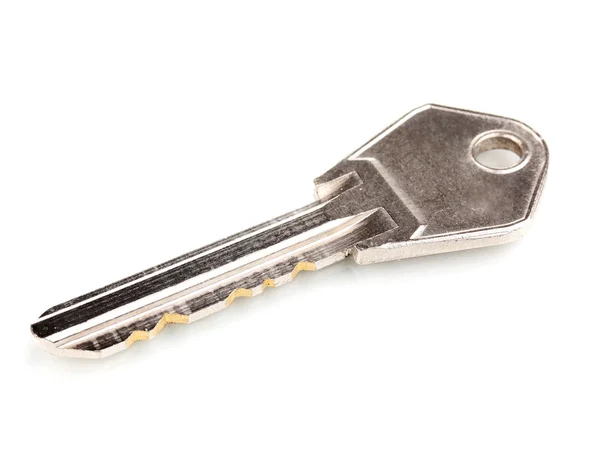 Μεταλλικό κλειδί που απομονώνονται σε λευκό — Φωτογραφία Αρχείου