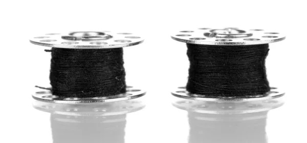 Metal spools of thread isolated on white — Stock Photo, Image