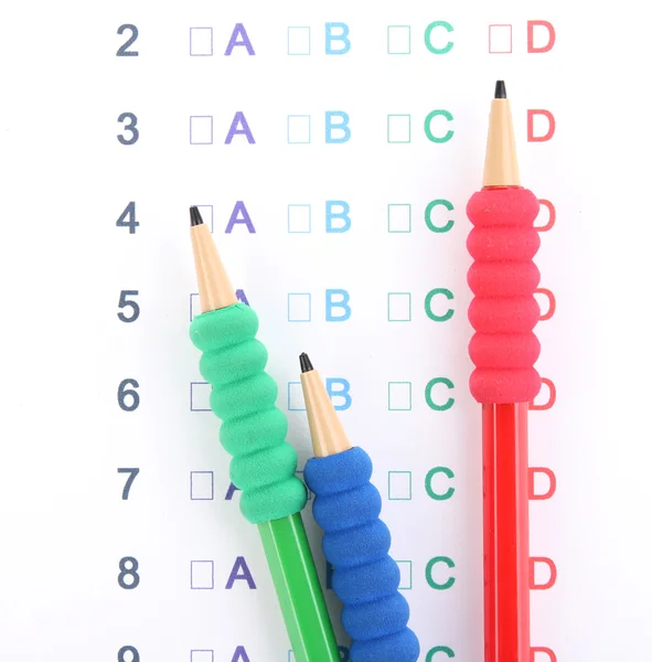 A, B, C, D 테스트 클로즈업 — 스톡 사진