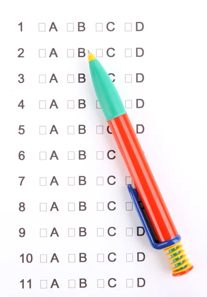 Teste A, B, C, D close-up — Fotografia de Stock