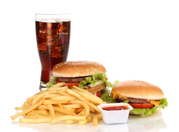 Fast food isolado em branco — Fotografia de Stock