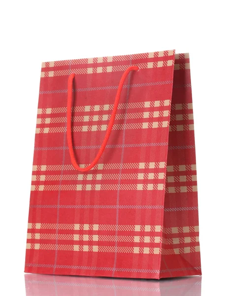 Paper shopping bag isolated on white — Stock Photo, Image