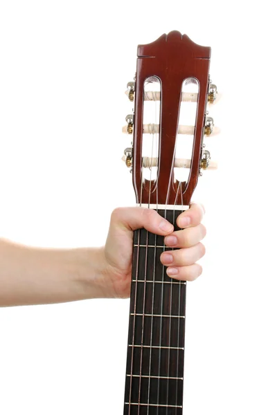 Gitarfretbord isolert på hvitt – stockfoto