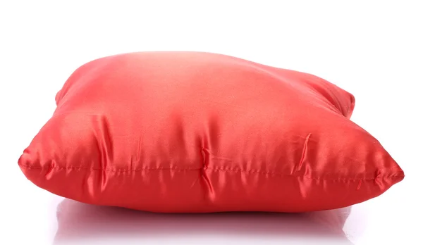 Almohada brillante roja aislada en blanco — Foto de Stock