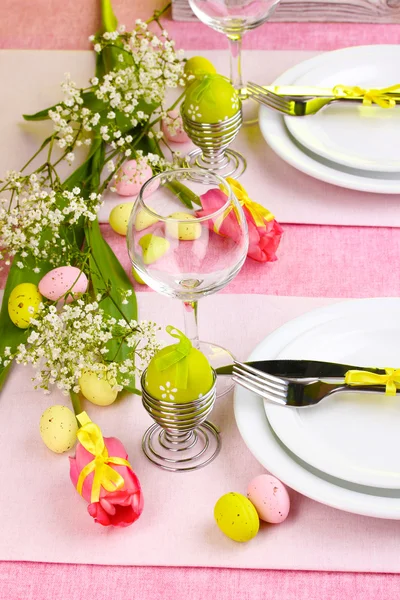 Apparecchiatura tavola Pasqua — Foto Stock