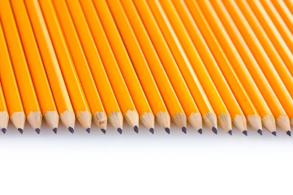 Olověné tužky izolované na bílém — Stock fotografie