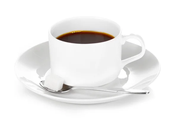 Koffiekopje geïsoleerd op wit — Stockfoto
