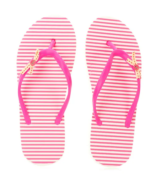 Plaża różowe buty na białym tle — Zdjęcie stockowe