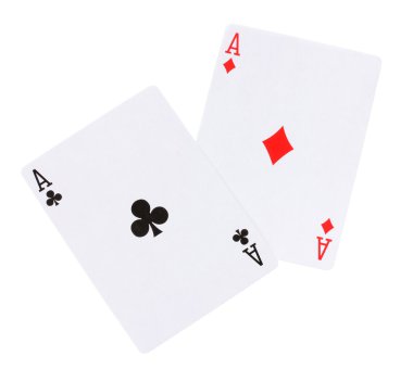 Two aces isolated on white clipart