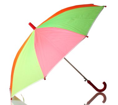 Multi-colored umbrella isolated on white clipart