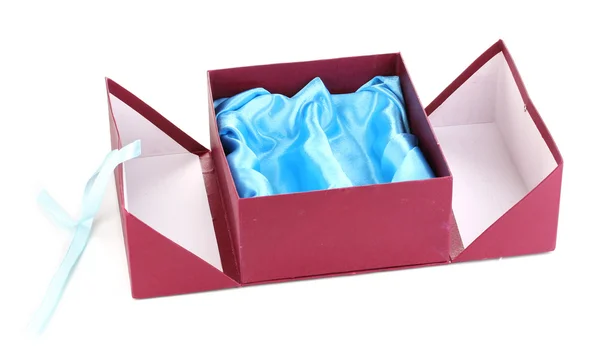 Открытая коробка подарка изолированы на белый — стоковое фото
