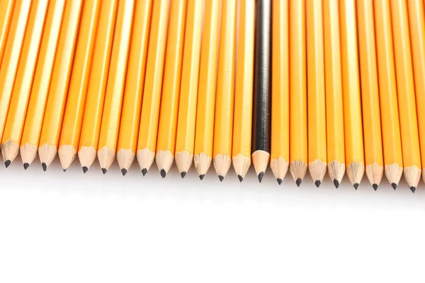 Bleistifte isoliert auf Weiß — Stockfoto