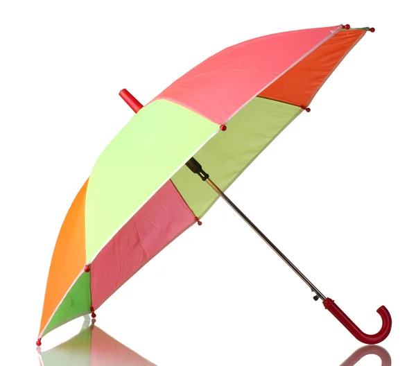 Різнокольорова парасолька ізольована на білому — стокове фото