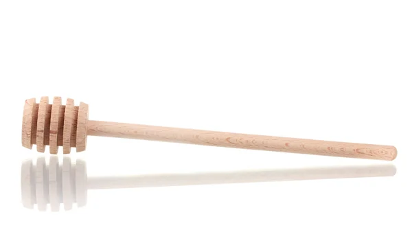 Дерев'яна медова паличка ізольована на білому — стокове фото