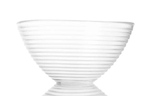 Empty transparent bowl isolated on white — Stock Photo, Image