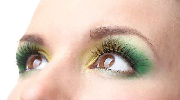 Beautiful female eyes with bright make-up — Stock Photo, Image