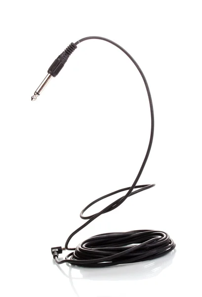 Audio kabel geïsoleerd op wit — Stockfoto