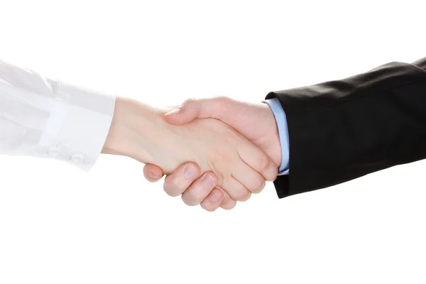 Business handslag isolerad på vit — Stockfoto