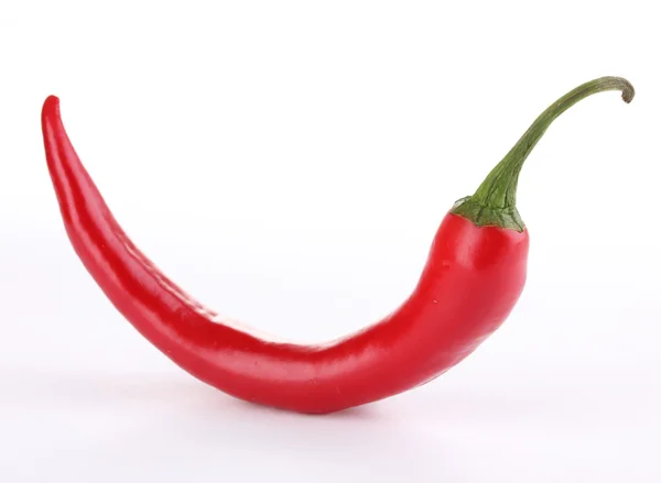 Red hot chilli pepř izolované na bílém — Stock fotografie