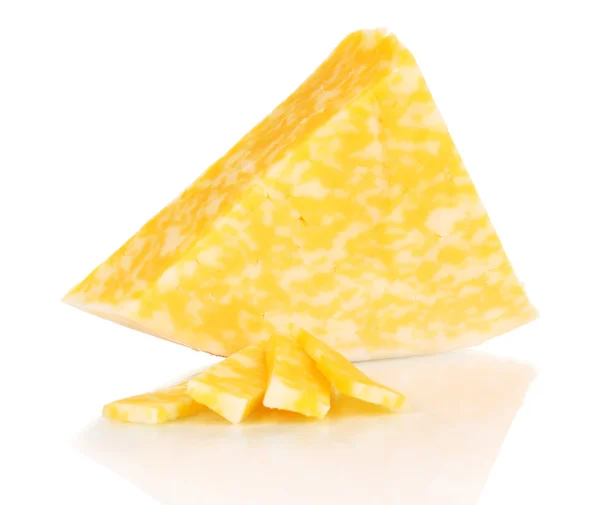 Сир ізольований на білому — стокове фото