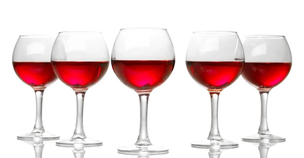Wineglasses diisolasi di atas putih — Stok Foto