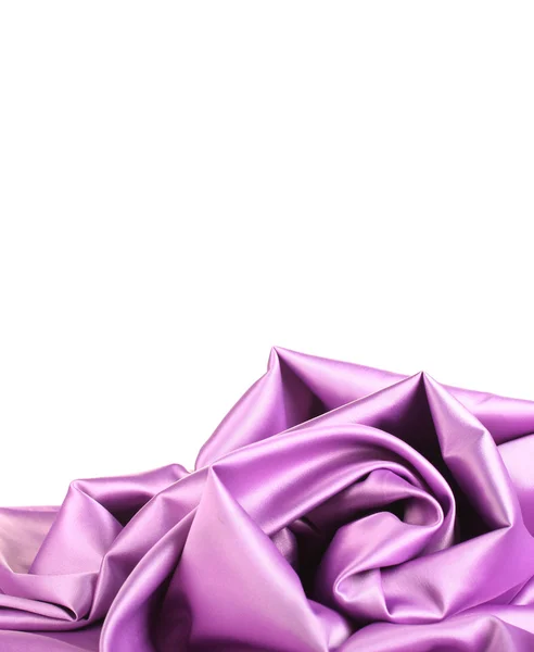 Drapeado de seda violeta aislado en blanco — Foto de Stock