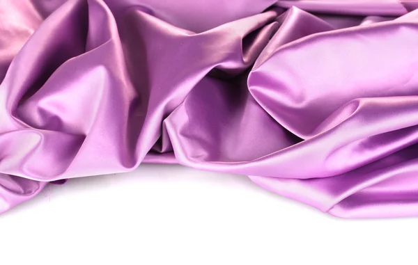 Drappeggio di seta viola isolato su bianco — Foto Stock